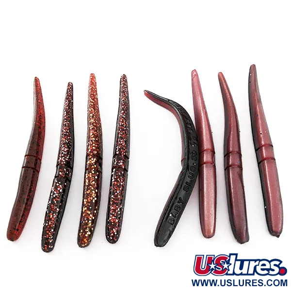  Lunker City Baby Slug-Go 4.5, 8 штук, Red, , до рибалки #20288