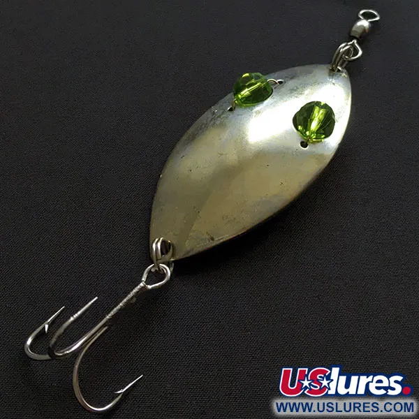 Hofschneider Red Eye Wiggler, нікель/латунь/зелений, 25 г, блесна коливалка (колебалка) #20383