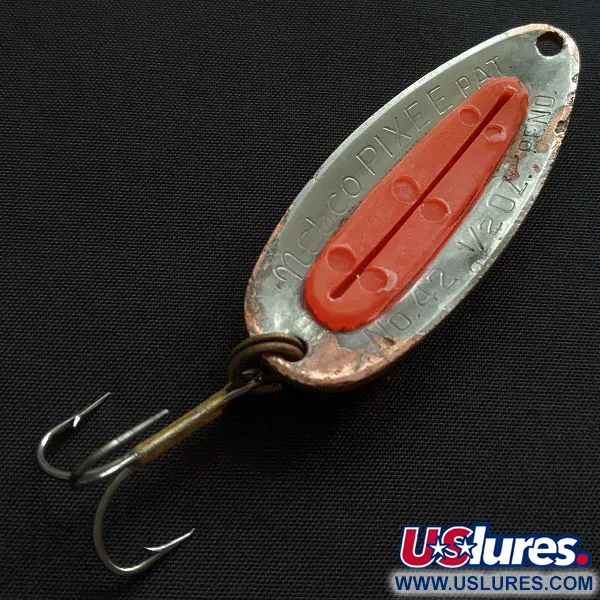  Nebco Pixee, нікель/мед/червоний, 14 г, блесна коливалка (колебалка) #20455