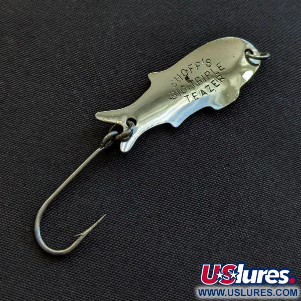 Shoff's Big Triple Teazer, нікель, 2 г, блесна коливалка (колебалка) #20503