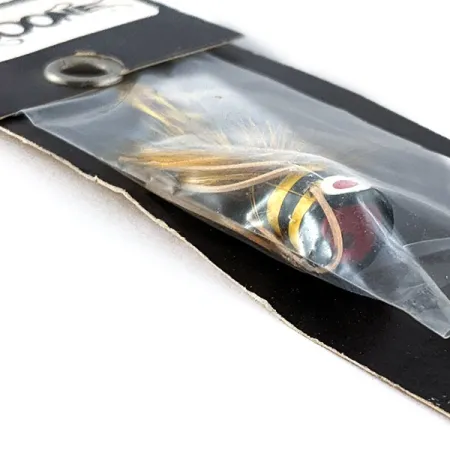 Boone Fly popper, чорний/жовтий, до рибалки #20540