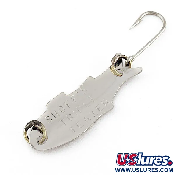 Shoff's Triple Teazer, нікель, 1,1 г, блесна коливалка (колебалка) #20628