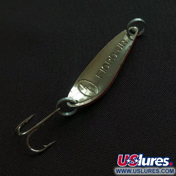 Acme Fiord Spoon Jr  Lightning (1950-х років), нікель/червоний/білий, 3,4 г, блесна коливалка (колебалка) #20668