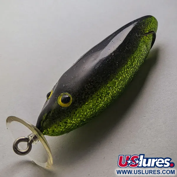 Mann's Bait  Vintage Mann’s Spitting Shad Weedless ​ Frog  , green glitter, 7 г, до рибалки #20689