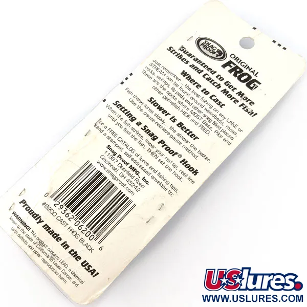 Snag Proof Original Frog, Green, 10 г, воблер #20731