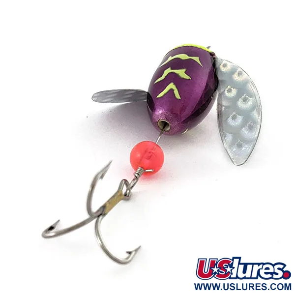 Yakima Bait Spin-N-Glo, Mylar Wings - Metallic Purple Chartreuse Tiger, 4 г, до рибалки #20742