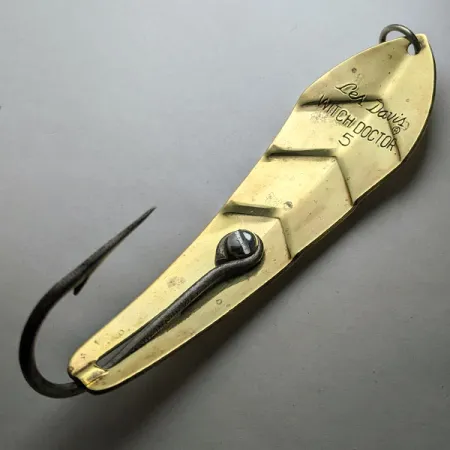 Luhr Jensen Les Davis Witch Doctor 5 (1960-х років), золото, 25 г, блесна коливалка (колебалка) #20774
