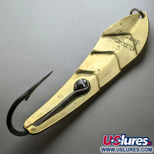 Luhr Jensen Les Davis Witch Doctor 5 (1960-х років), золото, 25 г, блесна коливалка (колебалка) #20774