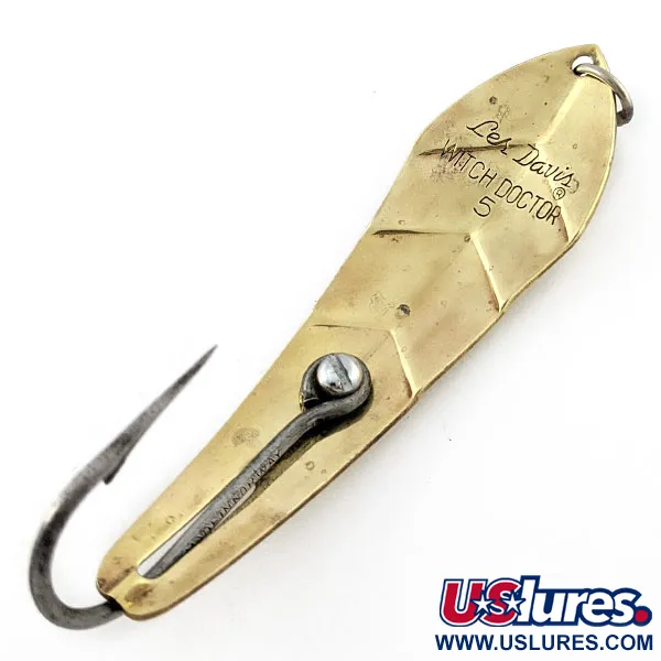 Luhr Jensen Les Davis Witch Doctor 5 (1960-х років), золото, 25 г, блесна коливалка (колебалка) #20774
