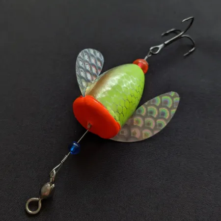 Yakima Bait Spin-N-Glo, Mylar Wings - Fire Tiger, 8 г, блешня оберталка (вертушка) #20786