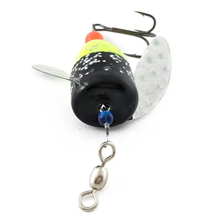 Yakima Bait Spin-N-Glo, Mylar Wings  - Glitter  Chartreuse Black, 8 г, блешня оберталка (вертушка) #20787