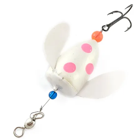 Yakima Bait Spin-N-Glo, Pearl Wings - Pearl Clown, 8 г, блешня оберталка (вертушка) #20788