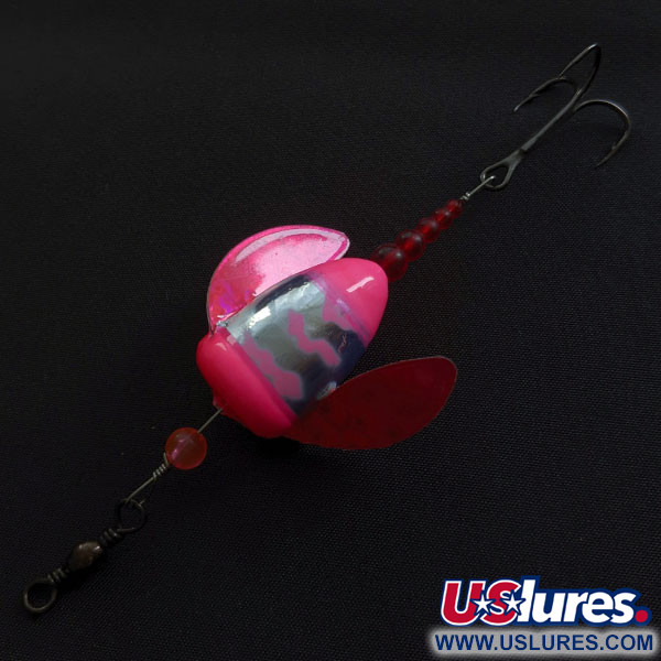 Yakima Bait Spin-N-Glo, Double Trouble UV Pink (DTUP-MP), 4 г, блешня оберталка (вертушка) #20833