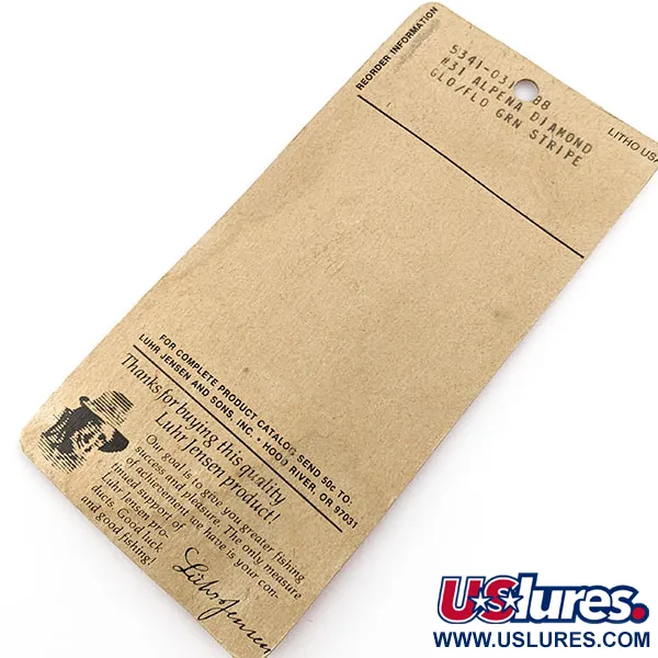 Luhr Jensen Luhr jensen Alpena Diamond #31 Glow​, Glo-Flo Green stripe, 4, блесна коливалка (колебалка) #20850