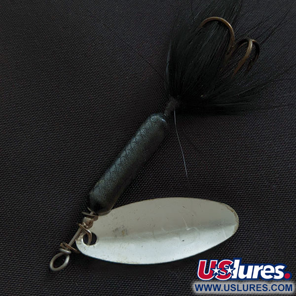 Yakima Bait Worden’s Original Rooster Tail, срібло/чорний, 7 г, блешня оберталка (вертушка) #20860