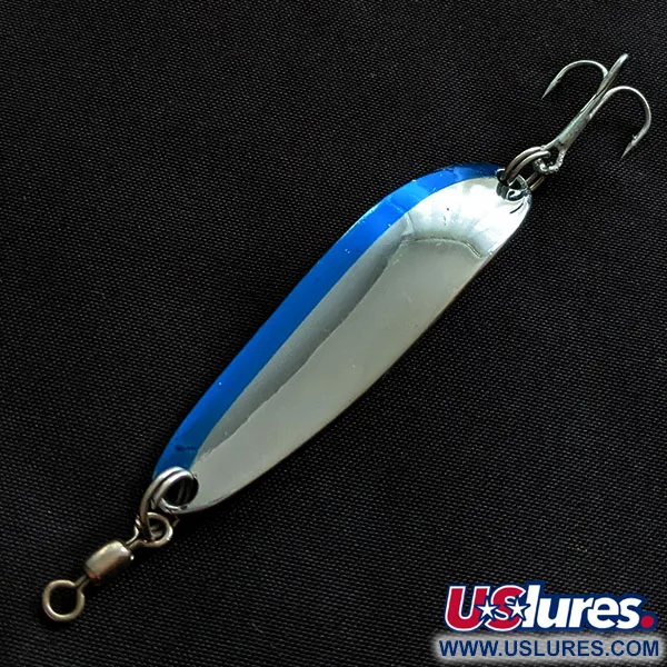 Luhr Jensen Krocodile #3, нікель/синій, 14 г, блесна коливалка (колебалка) #20872