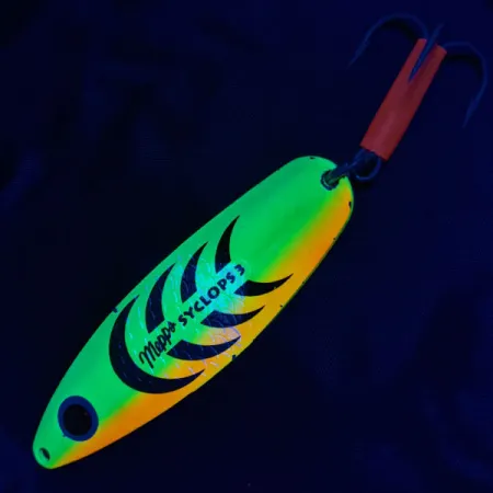 Mepps Syclops 3 UV, Fire tiger UV, 26 г, блесна коливалка (колебалка) #20880