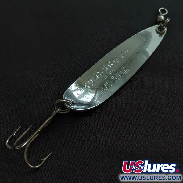 Luhr Jensen Krocodile #5, карбований нікель, 21 г, блесна коливалка (колебалка) #20908