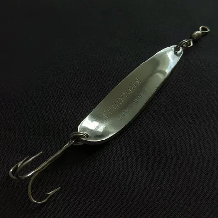 Luhr Jensen Krocodile #4, нікель/синій, 18 г, блесна коливалка (колебалка) #20909