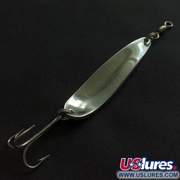 Luhr Jensen Krocodile #4, нікель/синій, 18 г, блесна коливалка (колебалка) #20909