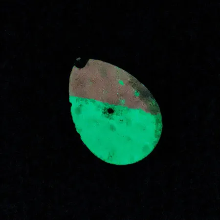 Luhr Jensen Rainbow Spinner Glow, білий рожевий Glow - світиться у темряві, 12 г, блешня оберталка (вертушка) #20930