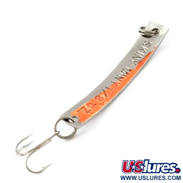 Yakima Bait Skiny-miny, нікель/помаранчевий UV, 4 г, блесна коливалка (колебалка) #21032