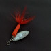 Yakima Bait Worden’s Original Rooster Tail 3 UV, срібло/червоний UV, 6 г, блешня оберталка (вертушка) #21050