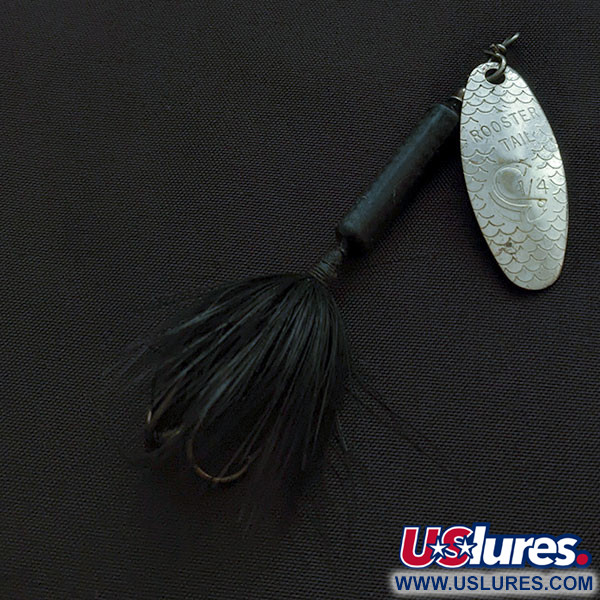 Yakima Bait Worden’s Original Rooster Tail, срібло/чорний, 7 г, блешня оберталка (вертушка) #21114