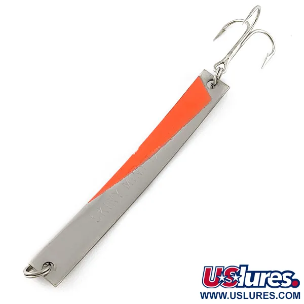Yakima Bait Skiny-miny UV, нікель/помаранчевий UV, 7 г, блесна коливалка (колебалка) #21164