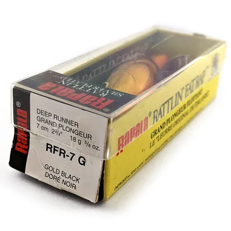 Rapala Rattlin Fat Rap RFR-7 G, GB (Golg Black), 18 г, воблер #21191