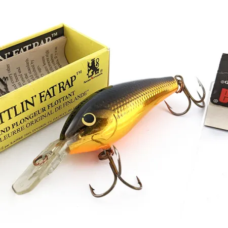 Rapala Rattlin Fat Rap RFR-7 G, GB (Golg Black), 18 г, воблер #21191