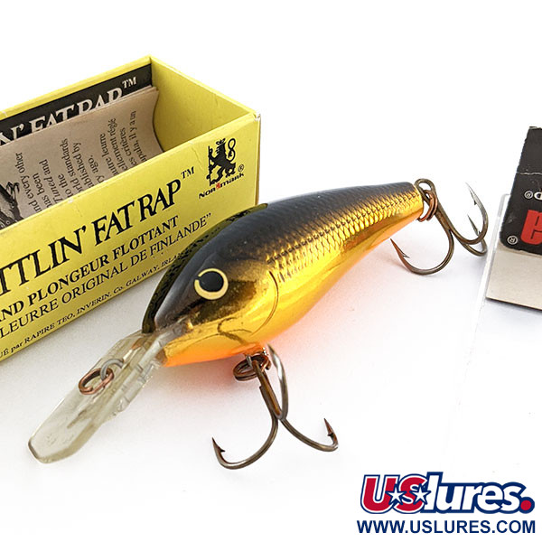  Rapala Rattlin Fat Rap RFR-7 G, GB (Golg Black), 18 г, воблер #21191