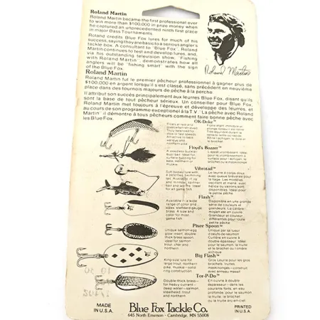 Blue Fox Vibrotail Roland Martin Spinnerbait (1980-x років), нікель, 7 г, блешня оберталка (вертушка) #21227