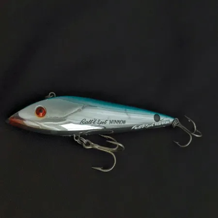 Cotton Cordell Ratt'l Spot Minnow, срібло/синій, 19 г, воблер #21234