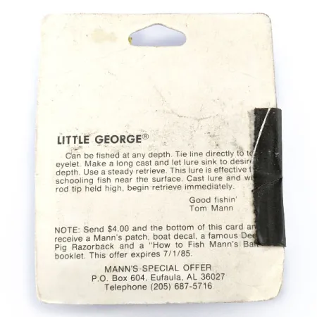 Mann's Bait  Mann's Little George, нікель, 12 г, до рибалки #21257