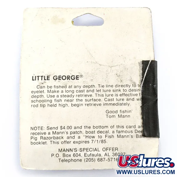 Mann's Bait  Mann's Little George, нікель, 12 г, до рибалки #21257