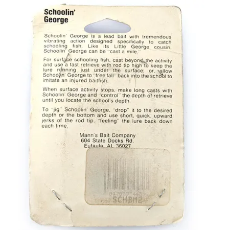 Mann's Bait  Mann's Schoolin' George, шартрез, 17 г, блесна коливалка (колебалка) #21280