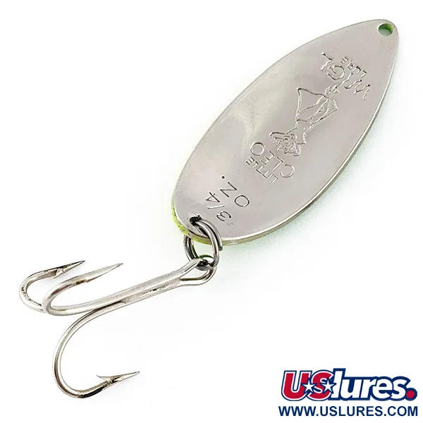 Seneca Little Cleo (Hula Girl), жовтий/зелений/нікель, 21 г, блесна коливалка (колебалка) #21290
