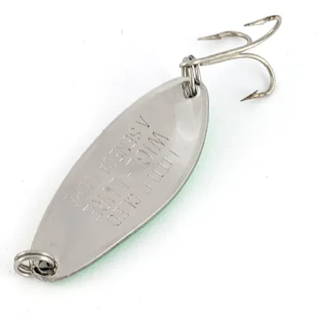 Seneca Little Cleo Glow, нікель/білий/зелений Glow - світиться у темряві, 7 г, блесна коливалка (колебалка) #21337