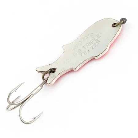 Shoff's Big Tripple Teazer, білий/рожевий UV - світиться в ультрафіолеті, 6 г, блесна коливалка (колебалка) #21338