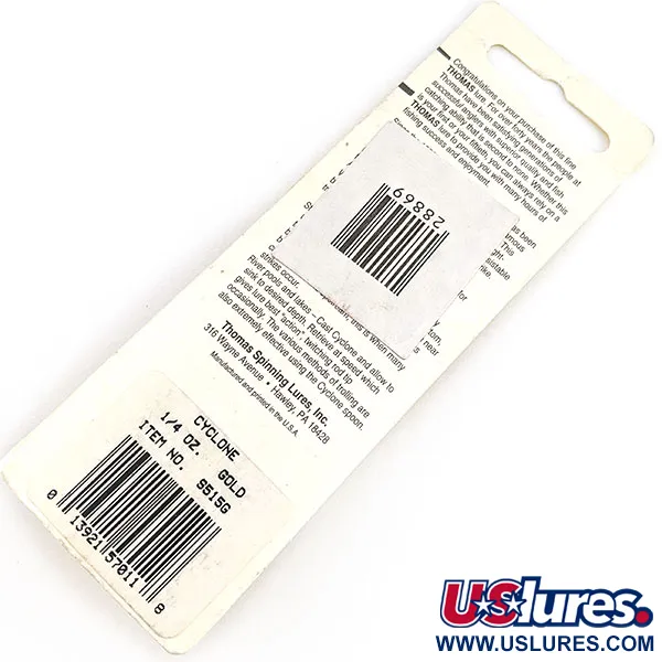  Thomas Cyclone , gold, 7 г, блесна коливалка (колебалка) #21359