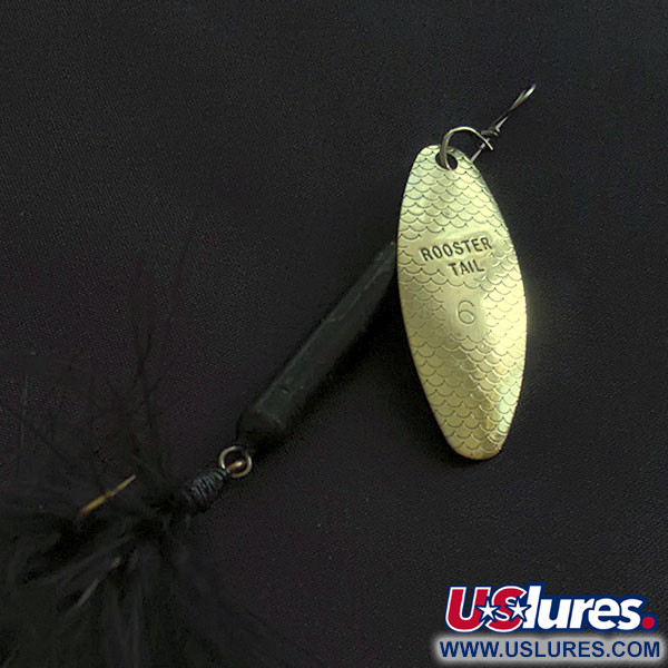 Yakima Bait Worden’s Original Rooster Tail 6, black/gold, 15 г, блешня оберталка (вертушка) #21382