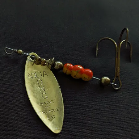 Mepps Aglia Long 3, gold, 11,5 г, блешня оберталка (вертушка) #21387