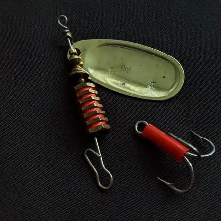 Mepps Comet 4 (змінний трійник)  модель 70-х років, gold, 10, блешня оберталка (вертушка) #21428