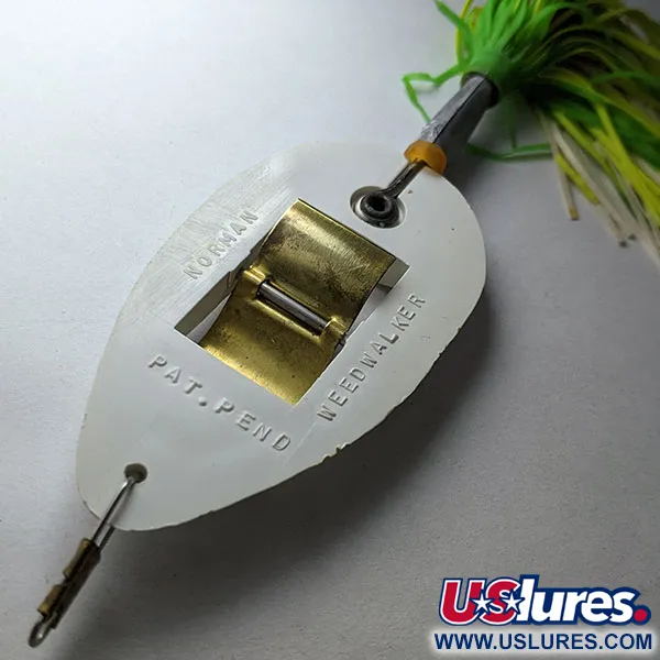  Незачіпляйка Norman Weedwalker, білий/жовтий/зелений, 19 г, блесна коливалка (колебалка) #21458