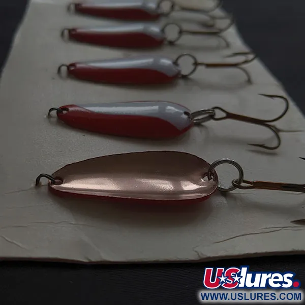  Glen Evans Spoon, червоний/білий/мідь, 6 г, блесна коливалка (колебалка) #21541
