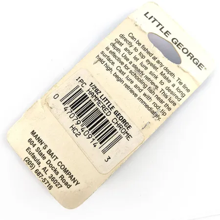 Mann's Bait  Mann's Little George, нікель/блакитний, 14 г, блешня оберталка (вертушка) #21555