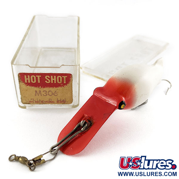  Eddie Pope Hot Shot M 306, White Red Head, 7 г, воблер #21627