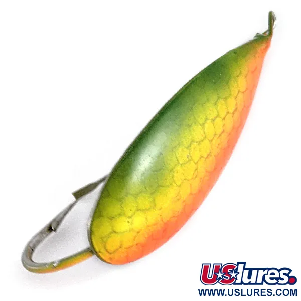  Незачіпляйка Johnson Silver Minnow, нікель/зелений/помаранчевий, 12 г, блесна коливалка (колебалка) #21678