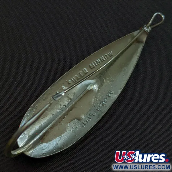  Незачіпляйка Johnson Silver Minnow, нікель/зелений/помаранчевий, 12 г, блесна коливалка (колебалка) #21678